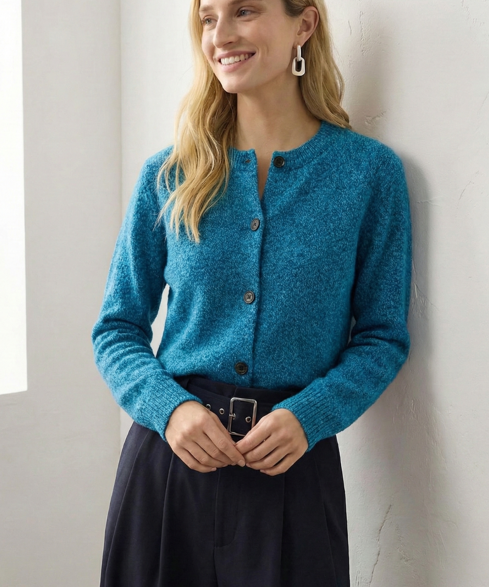 Chunky-Knit Alpaca-Blend Cardigan