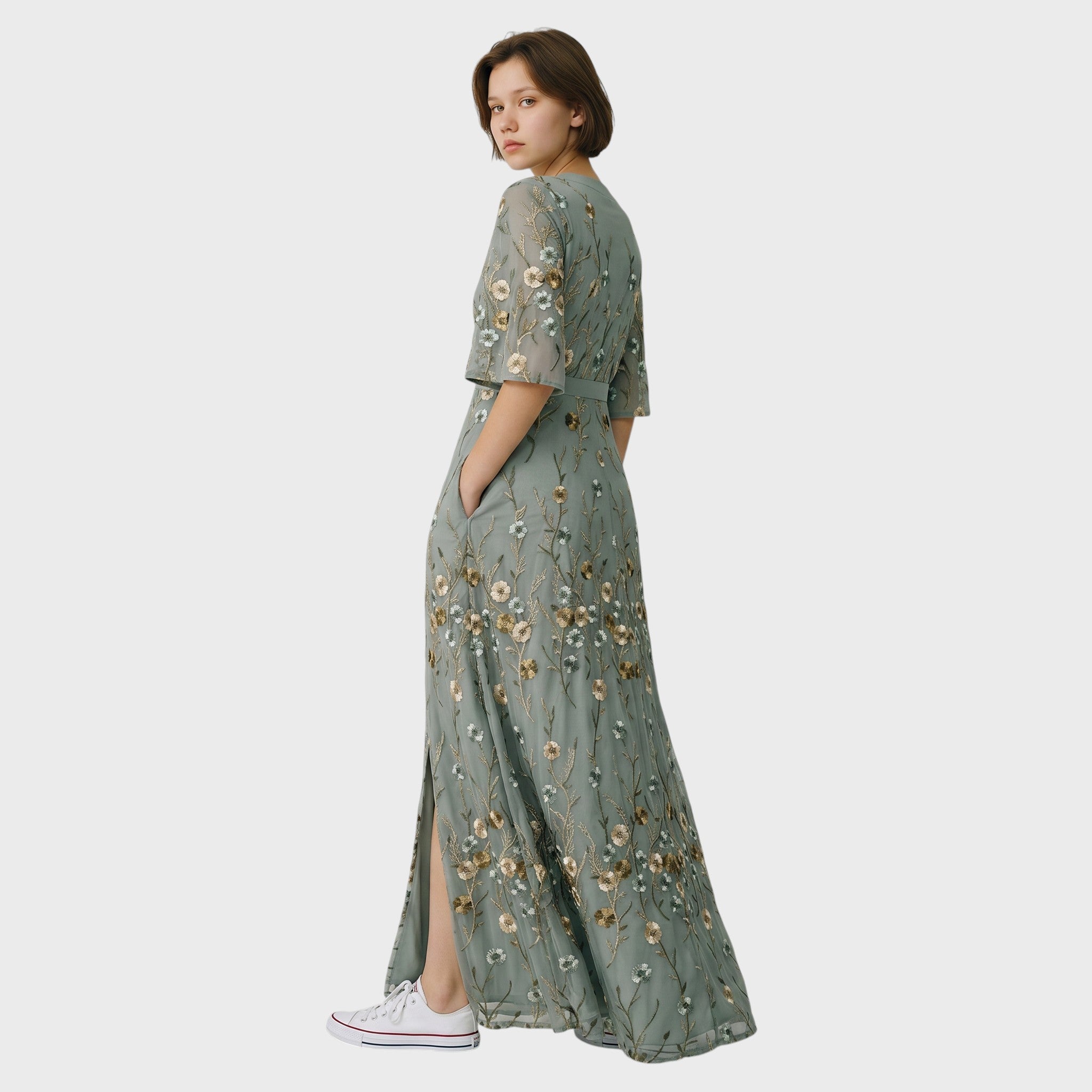 Verity - Long Dress with Floral Print