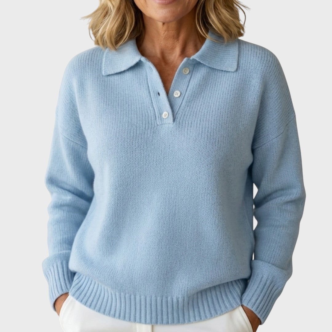 Eliška | Stylish Knitted Sweater with Collar