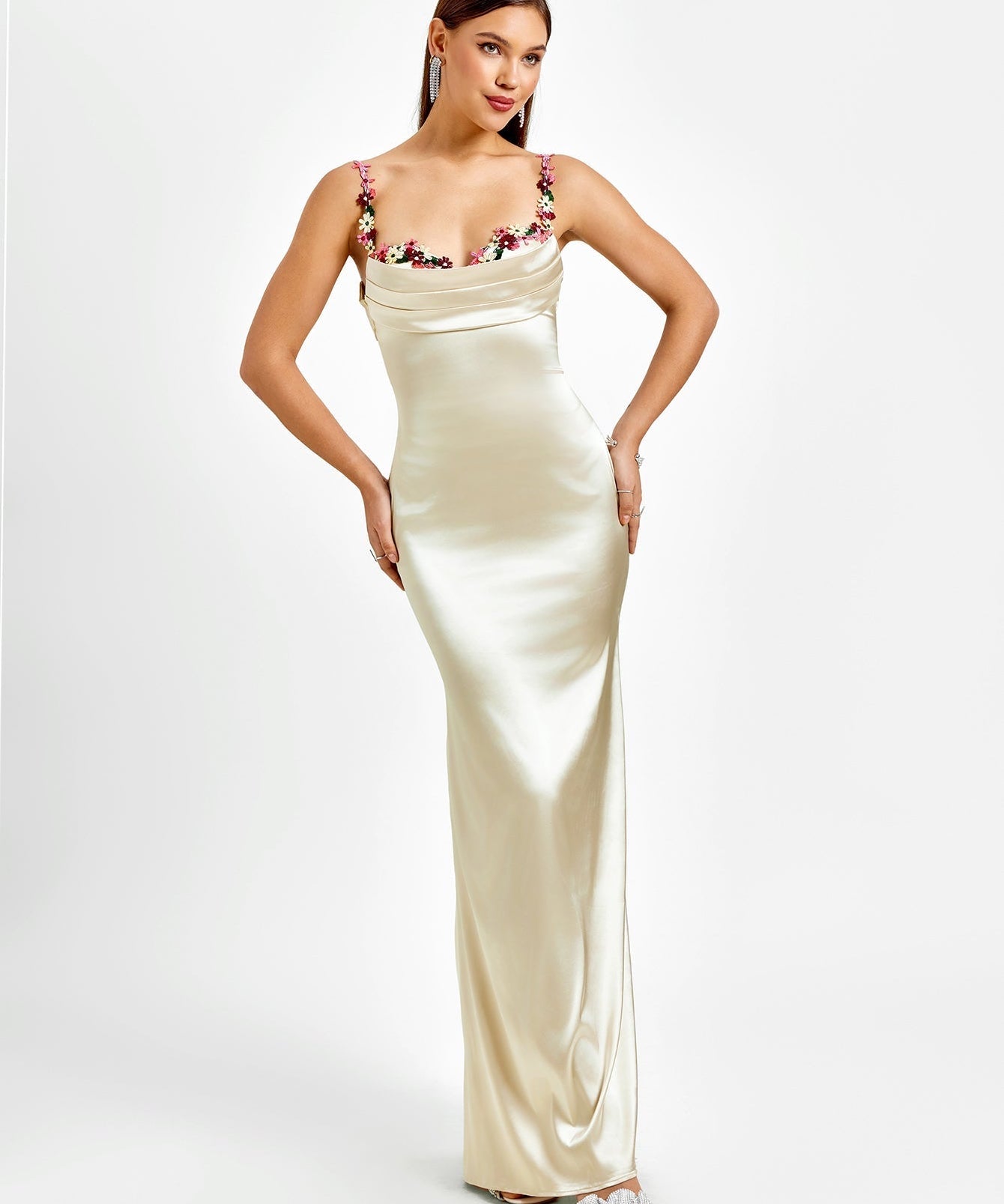 Pixie | Long Satin Dress