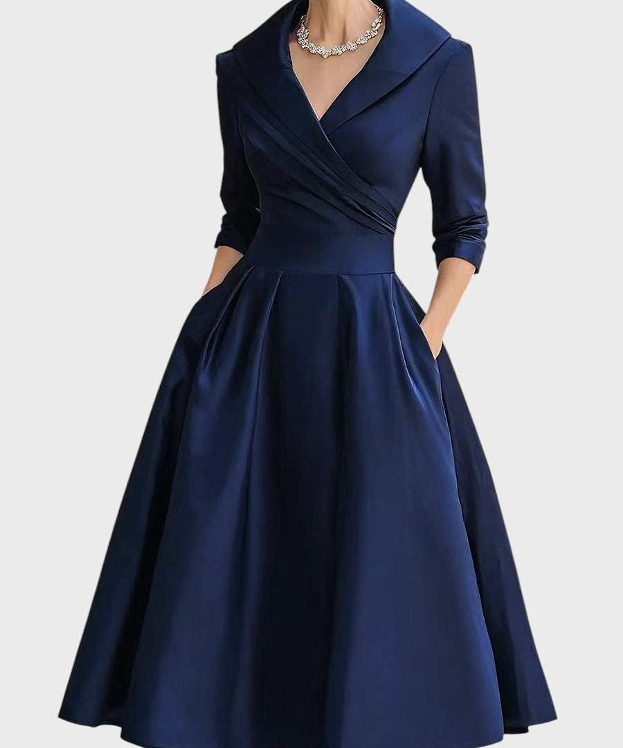 Tereza | Elegant Midi Dress with Long Sleeves
