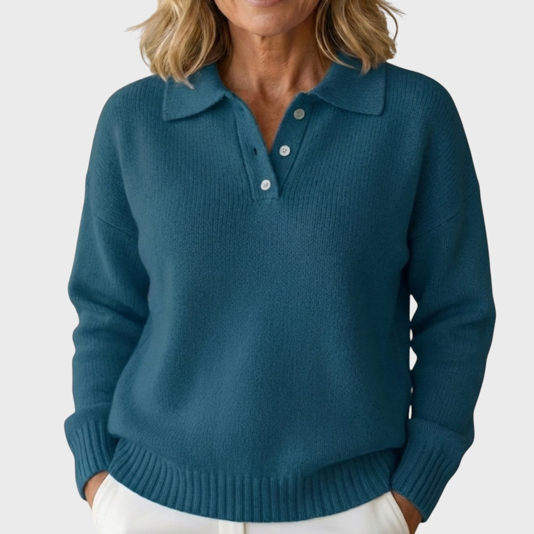 Eliška | Stylish Knitted Sweater with Collar