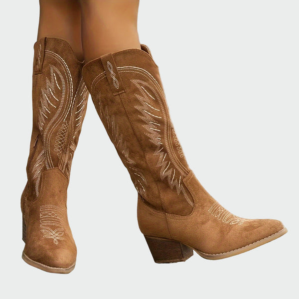 Anna - Stylish Embroidered Western Boots