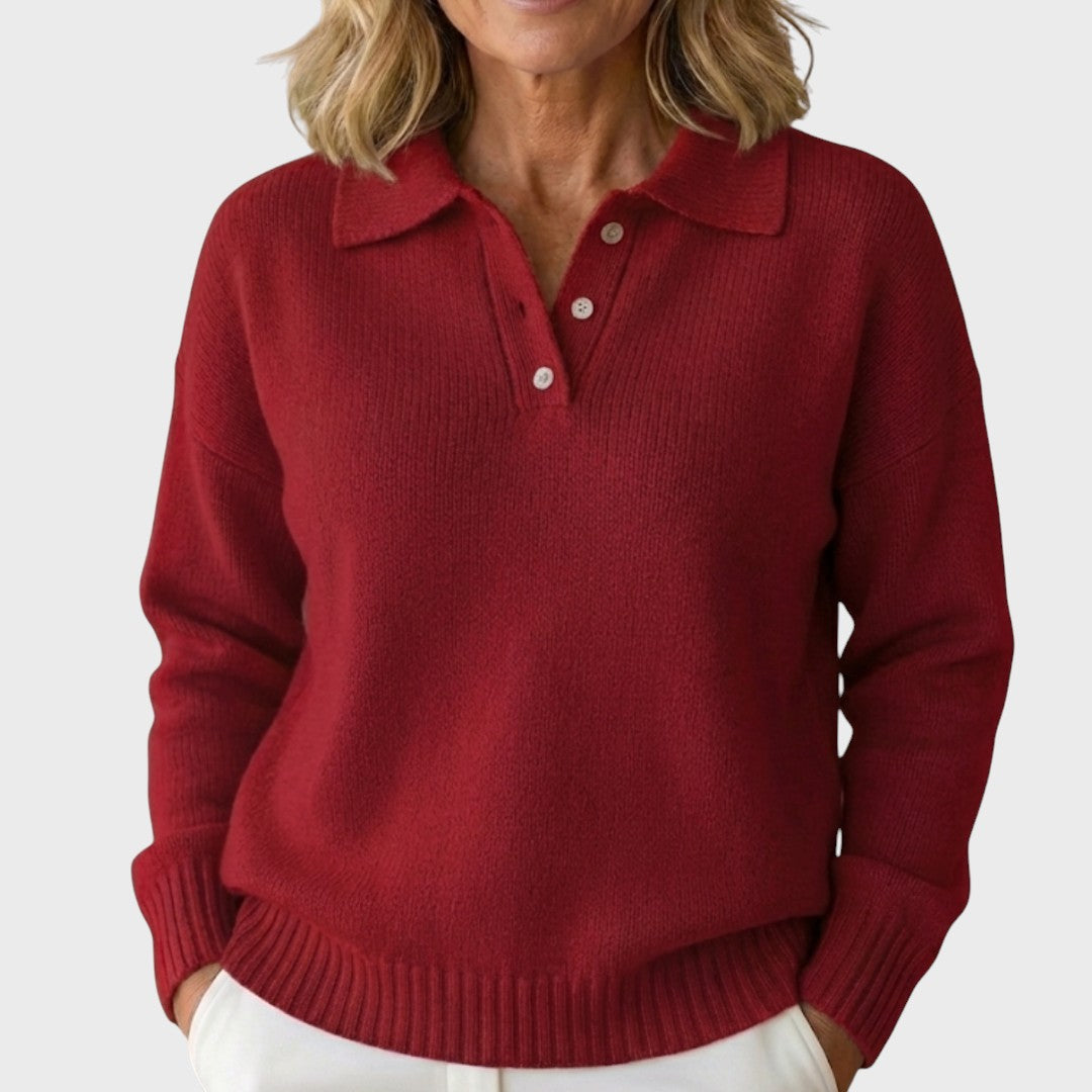 Eliška | Stylish Knitted Sweater with Collar