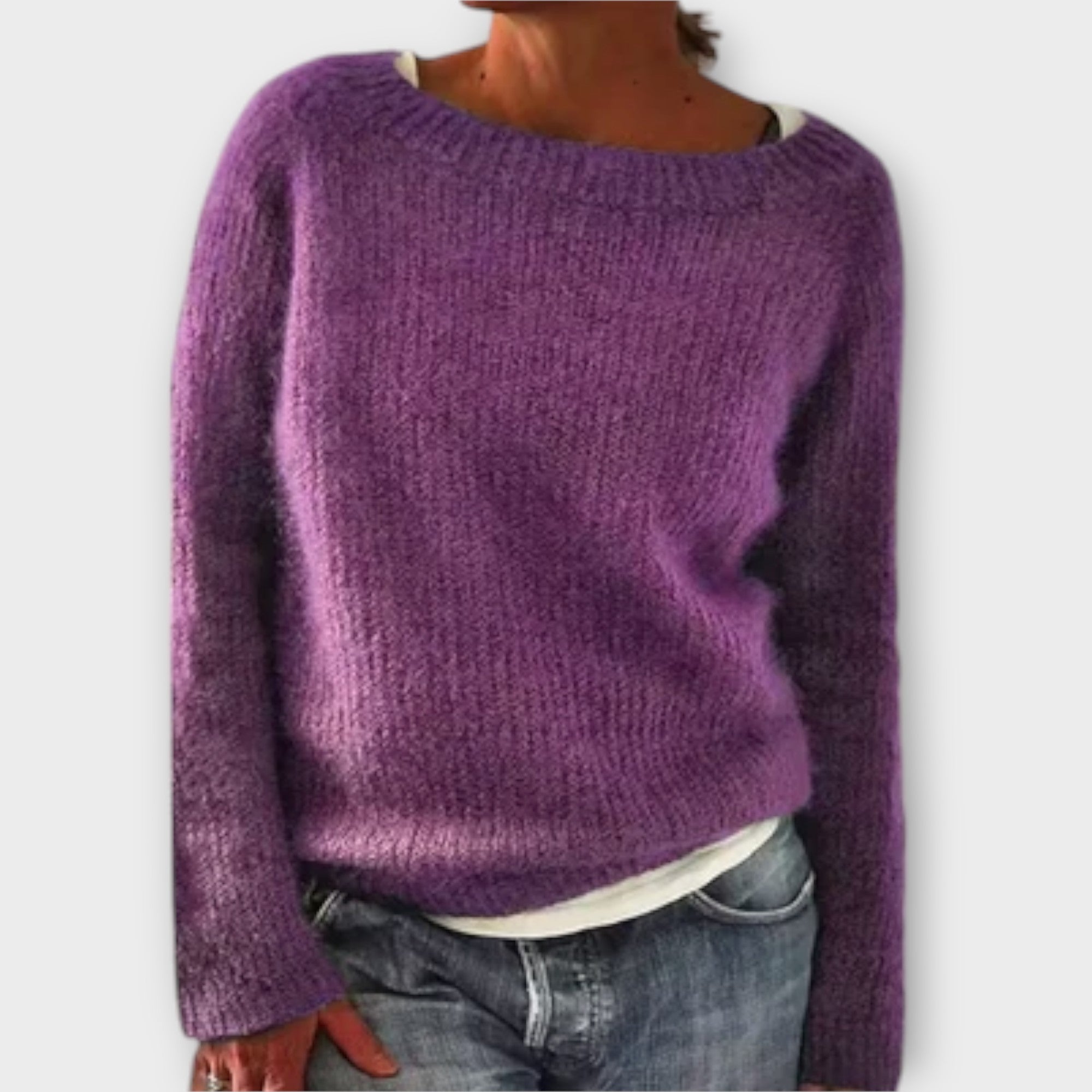 Regine – Solid Color Knitted Sweater