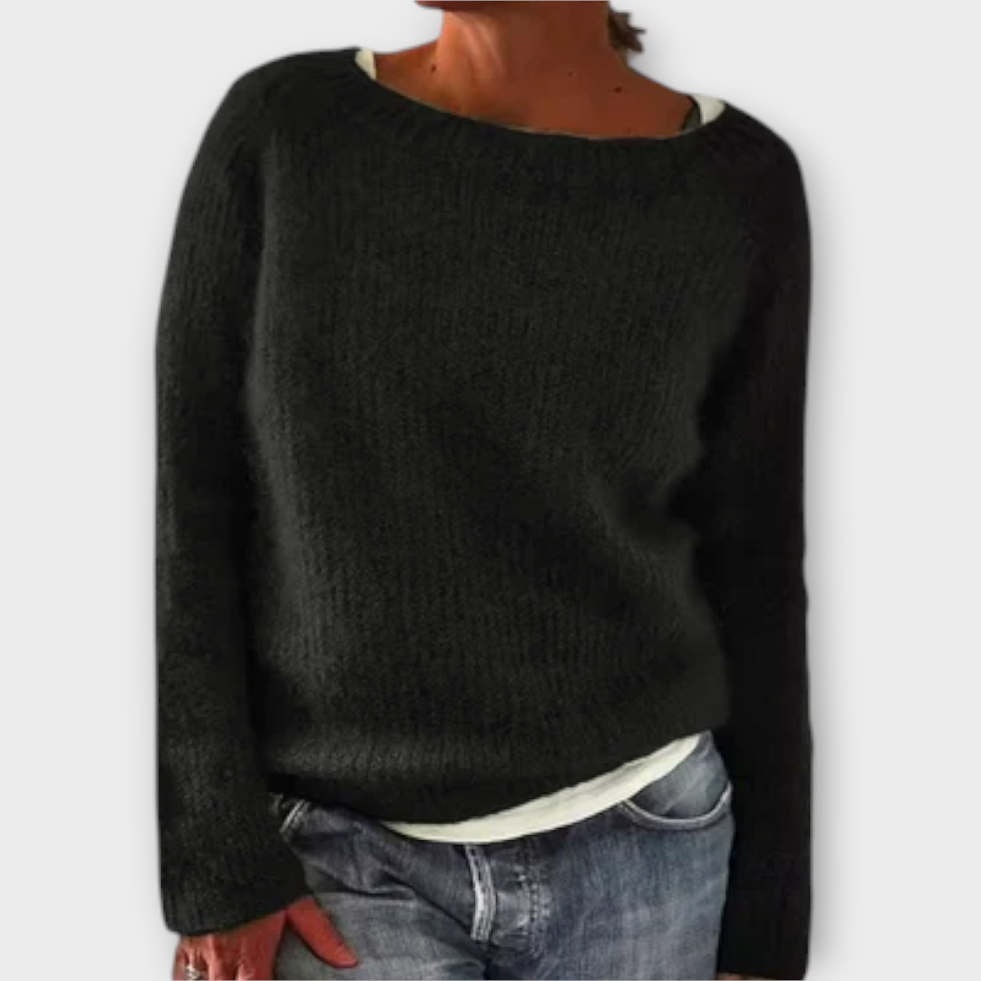 Regine – Solid Color Knitted Sweater