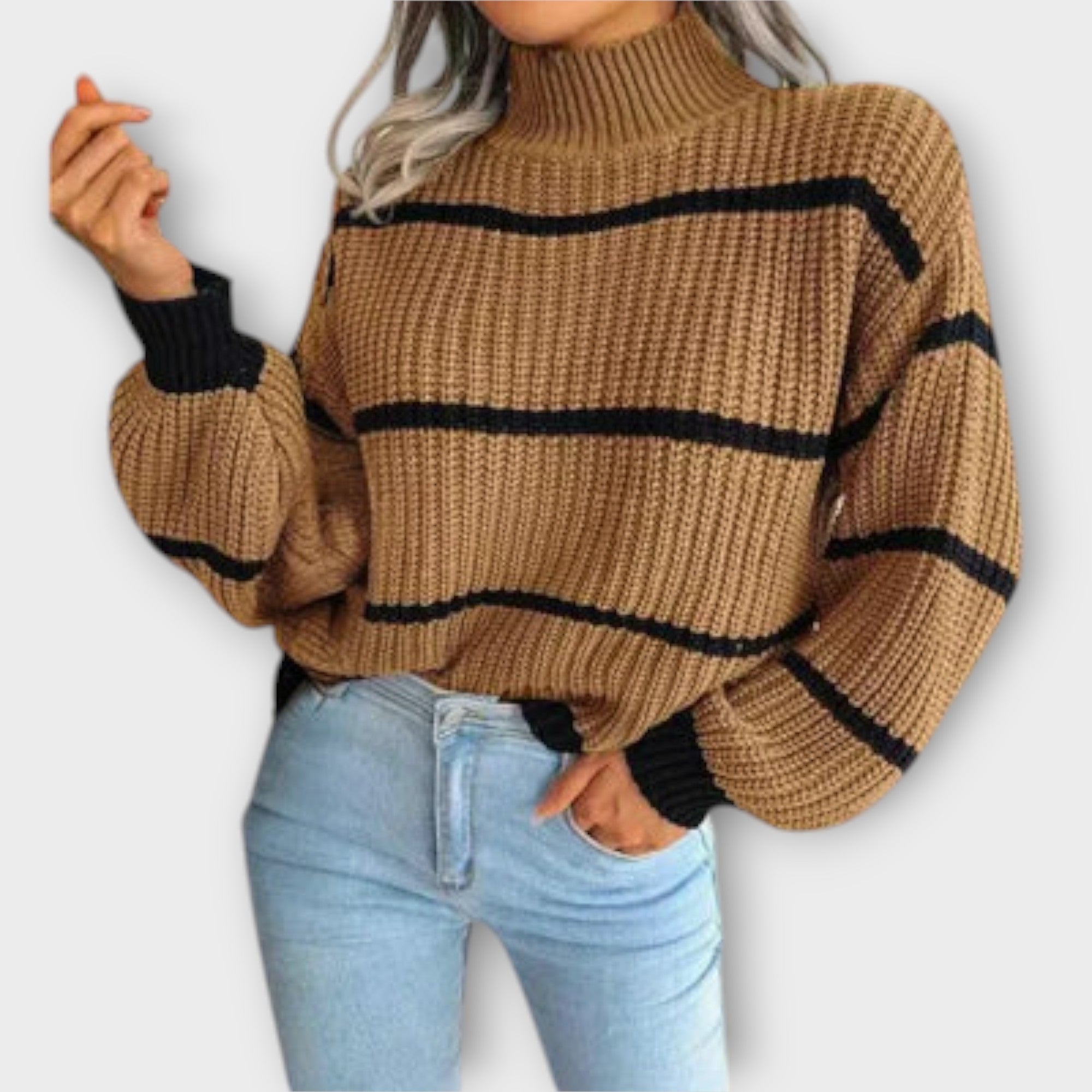 Chavala - Striped Turtleneck