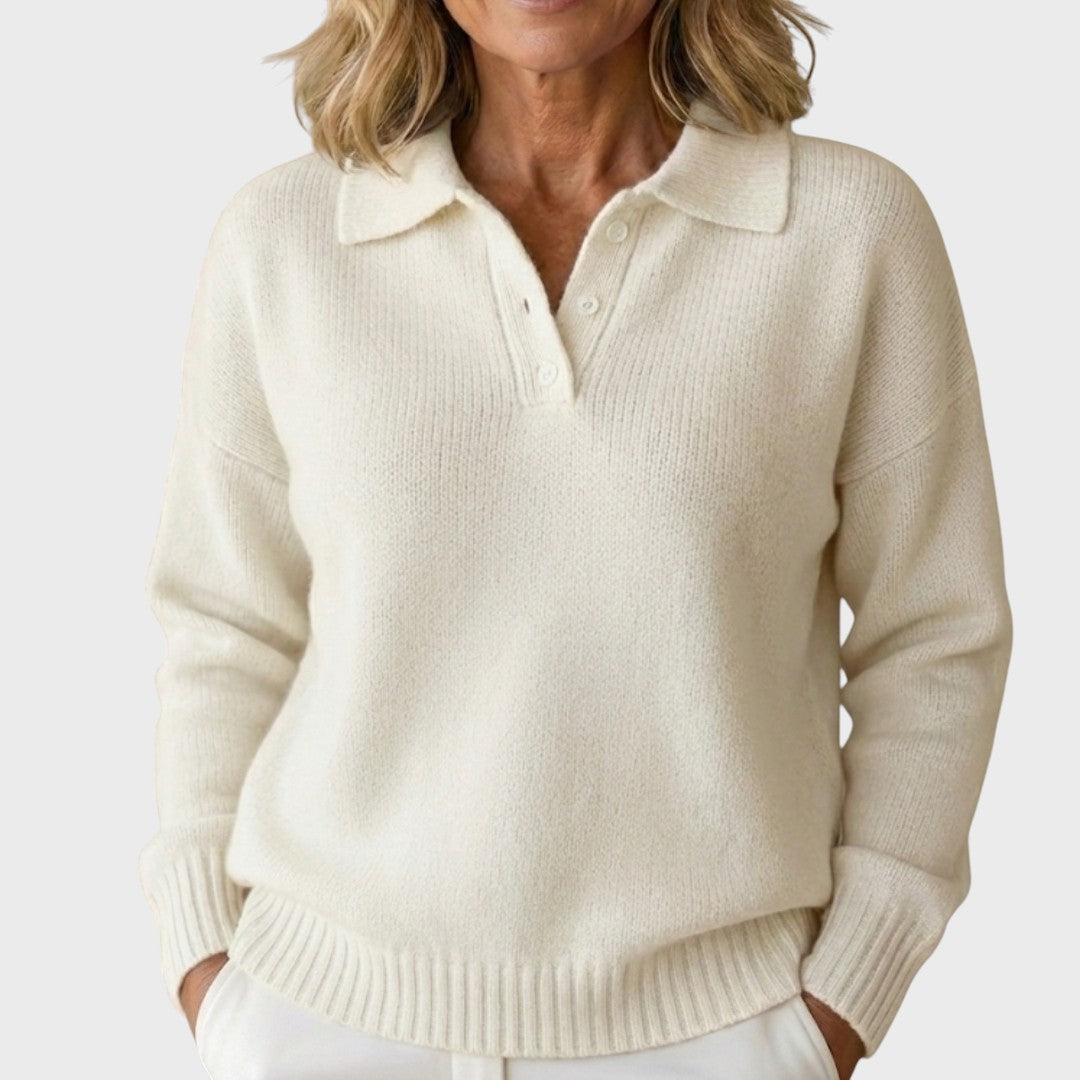 Eliška | Stylish Knitted Sweater with Collar