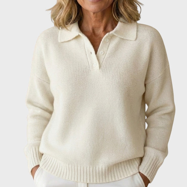 Eliška | Stylish Knitted Sweater with Collar