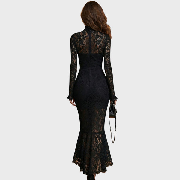 Viktoria | Evening Dress with Lace Structure