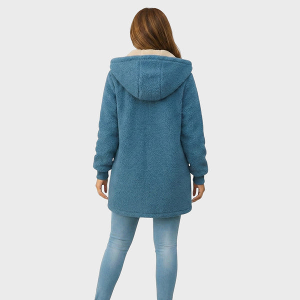 Lisa | Long Plush Hooded Jacket