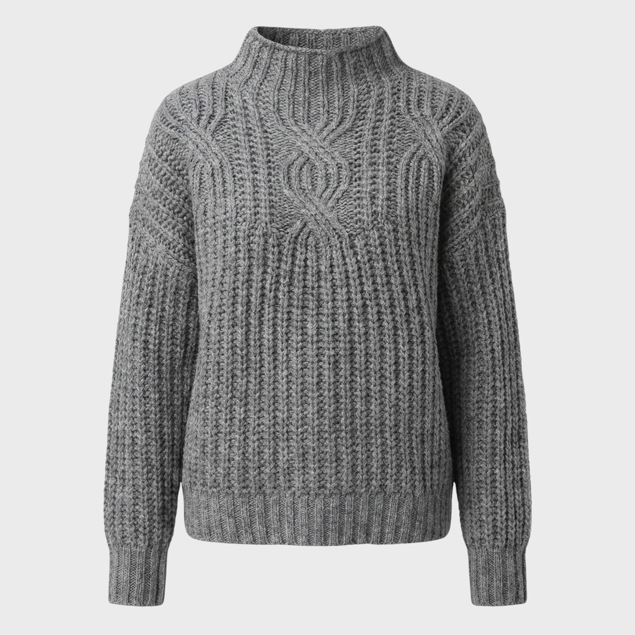 Aroa – Knitted Sweater with Turtleneck