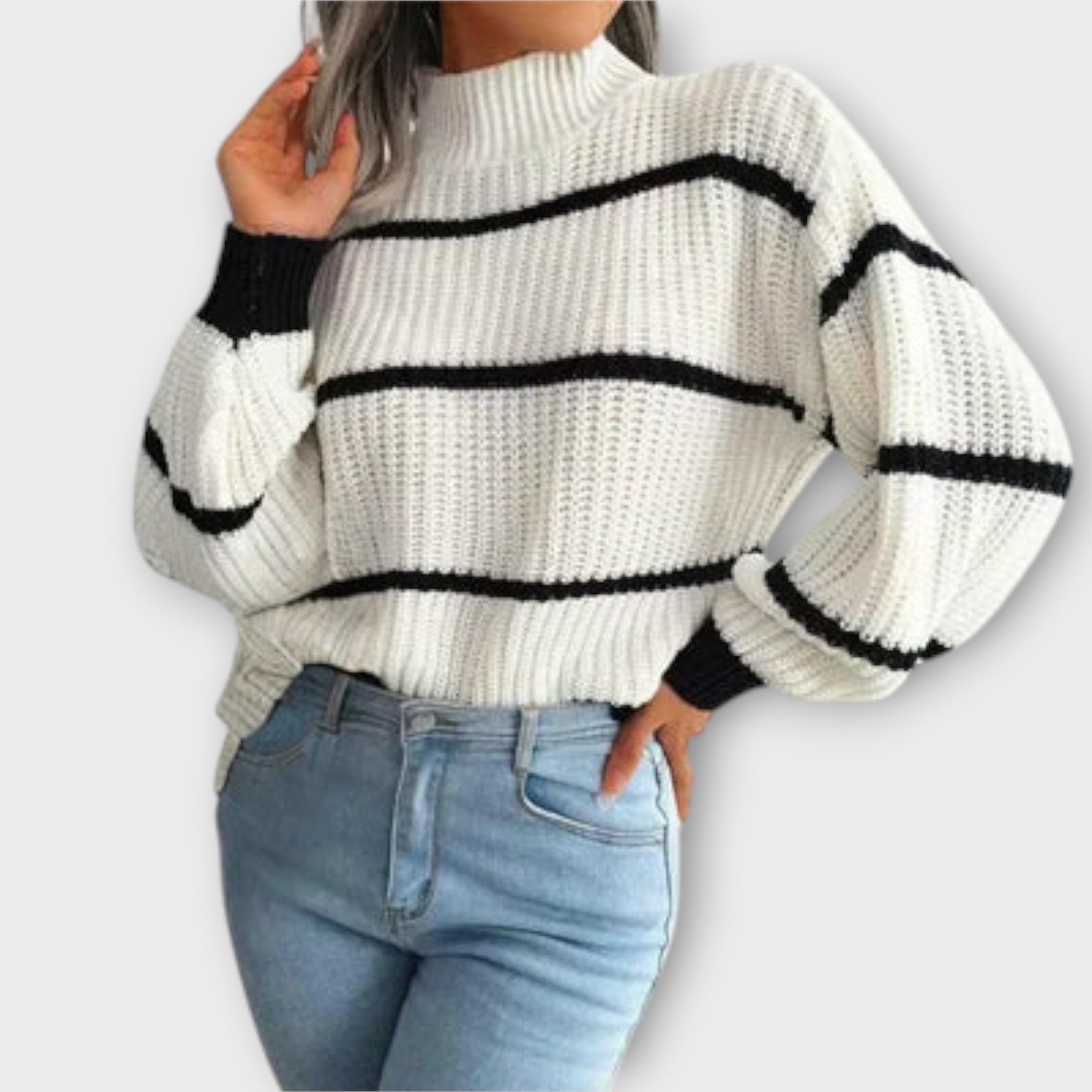 Chavala - Striped Turtleneck