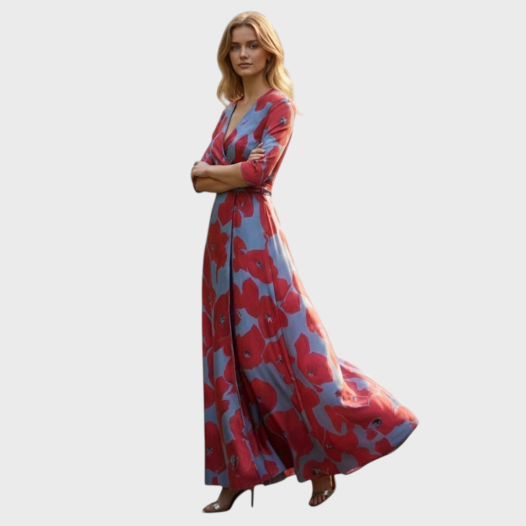 Alma - Elegant Women's Dress with Sleeves
