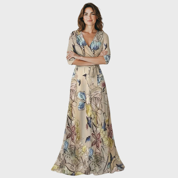 Alma - Elegant Women's Dress with Sleeves