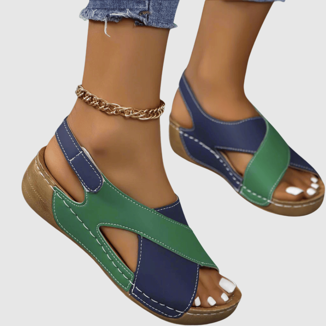 Hildegard - Bicoloured Leather Sandals
