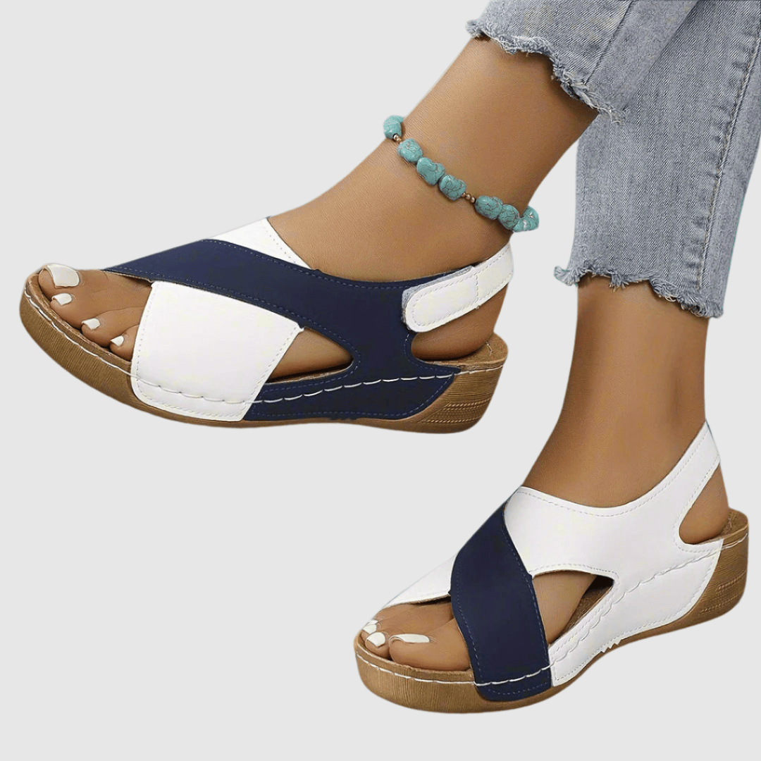 Hildegard - Bicoloured Leather Sandals