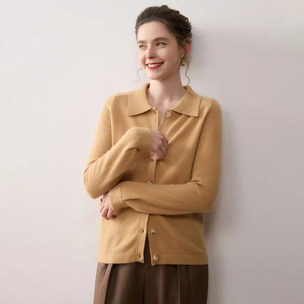 Elise Polo Cashmere Cardigan
