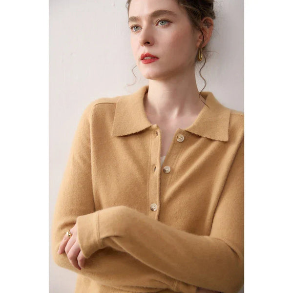 Elise Polo Cashmere Cardigan
