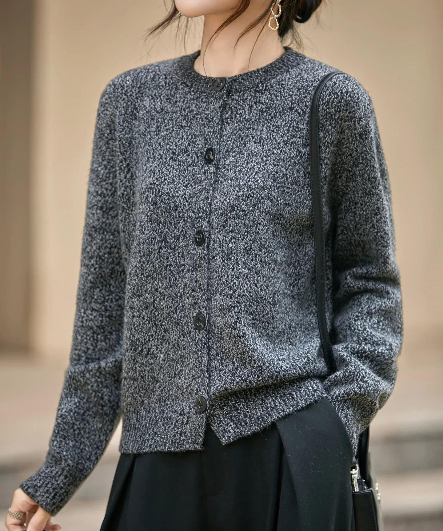 Chunky-Knit Alpaca-Blend Cardigan