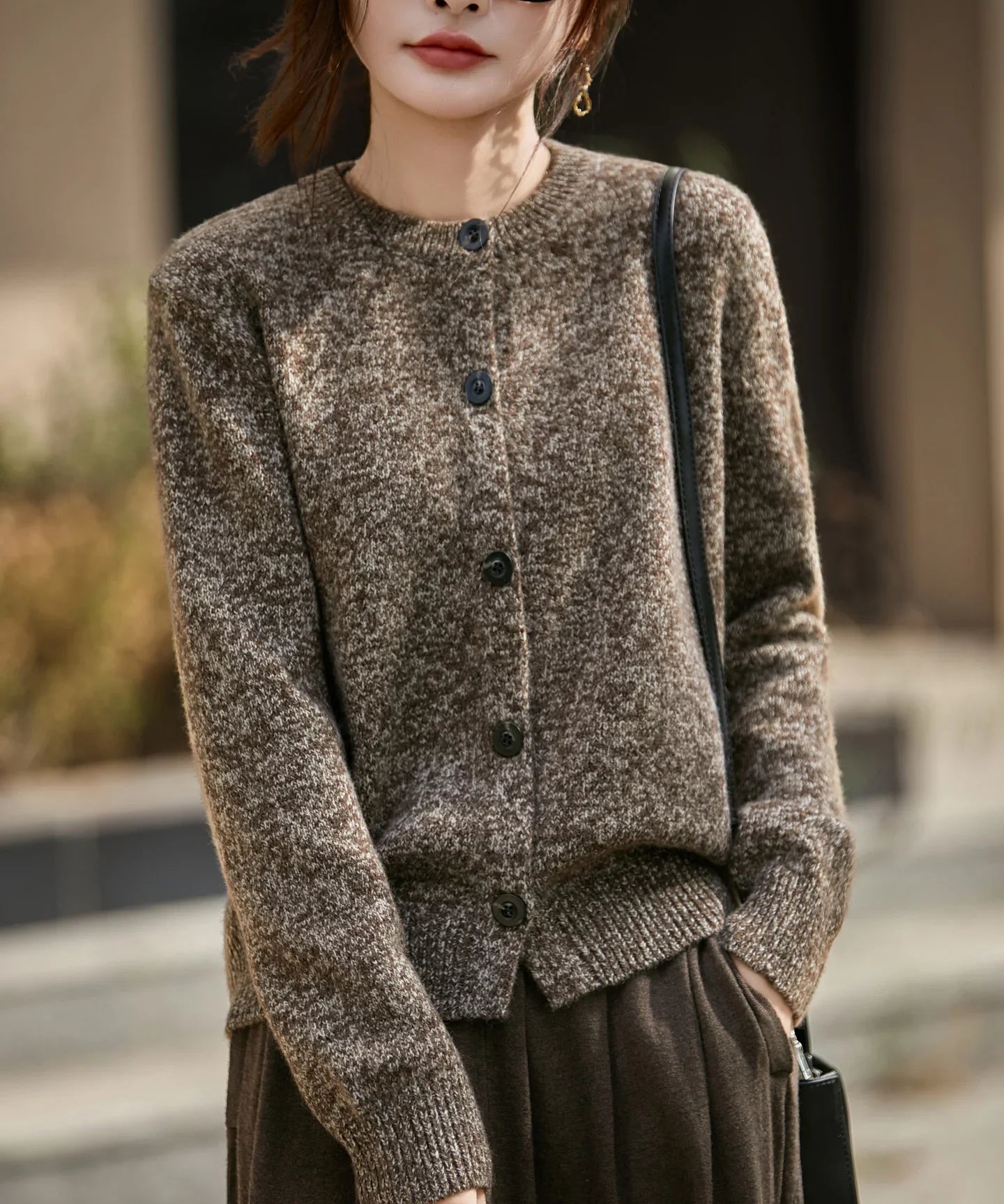 Chunky-Knit Alpaca-Blend Cardigan