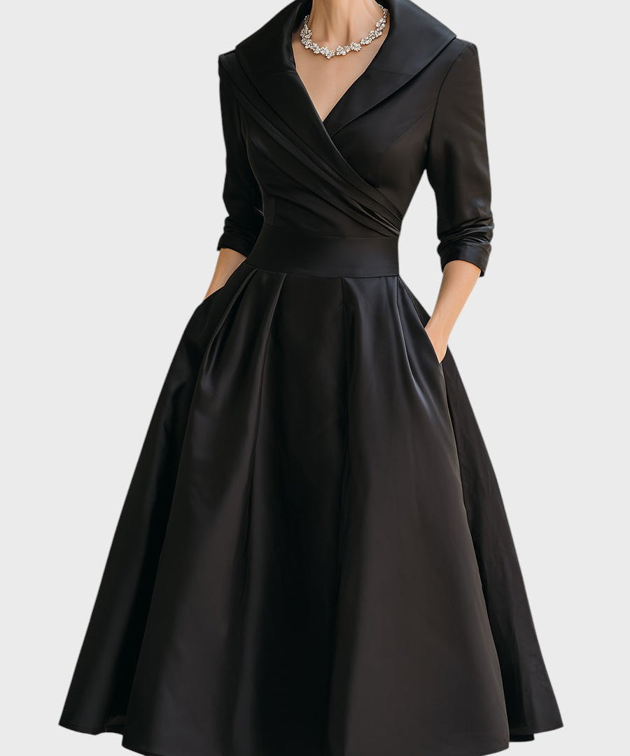 Tereza | Elegant Midi Dress with Long Sleeves