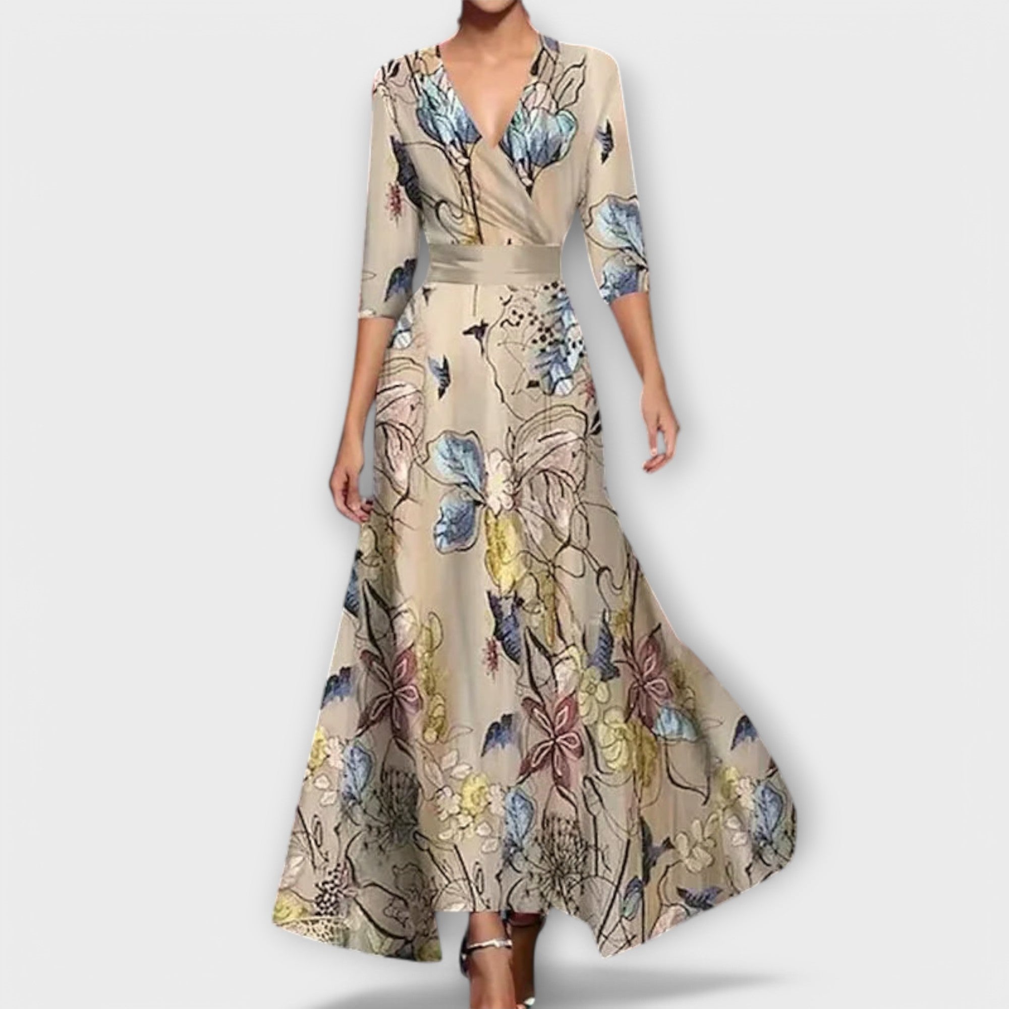 Alma - Elegant Women's Dress with Sleeves