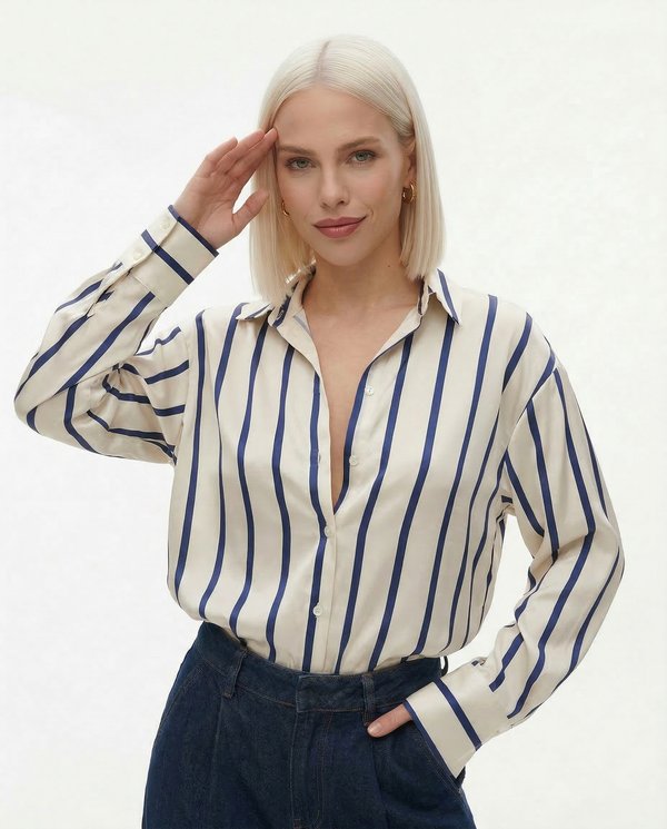 Silk Delaney Striped Shirt