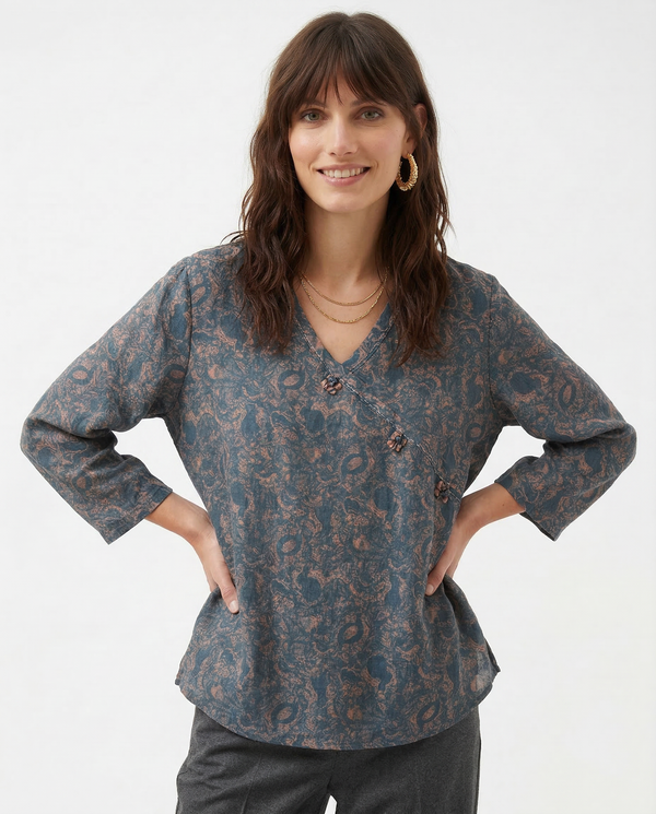 Kaien Crosswrap Blouse