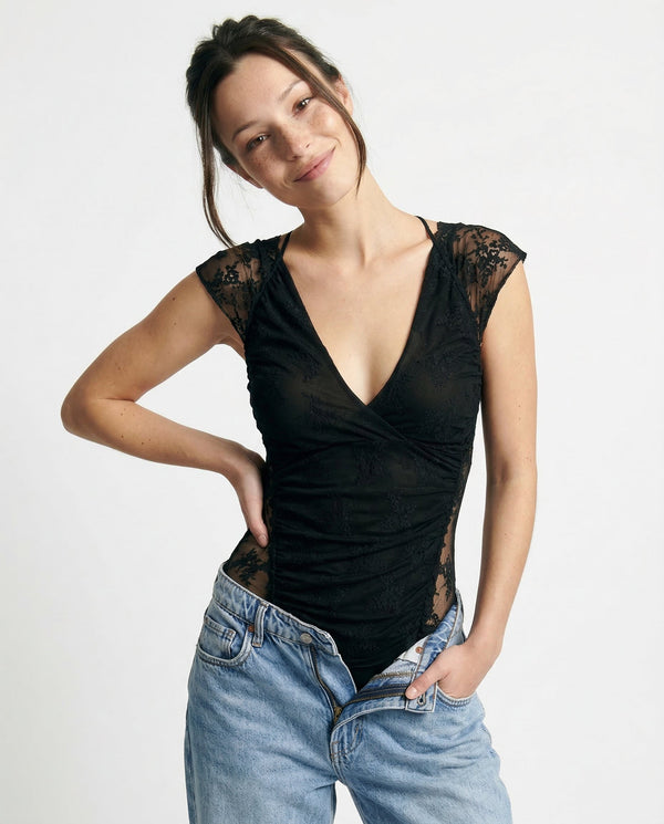 Green Lumière Mesh Top