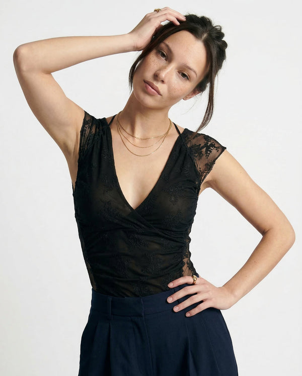 Green Lumière Mesh Top