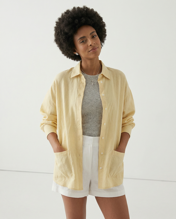 Linen Shirt with Slits