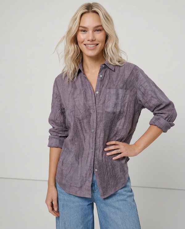 Silk Shirt with Pleating