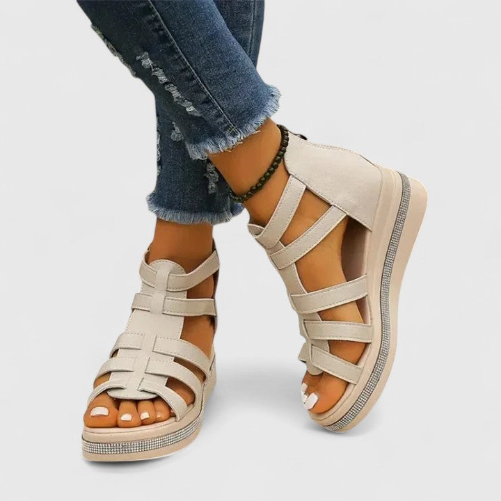 Orthopaedic sandals with rhinestones