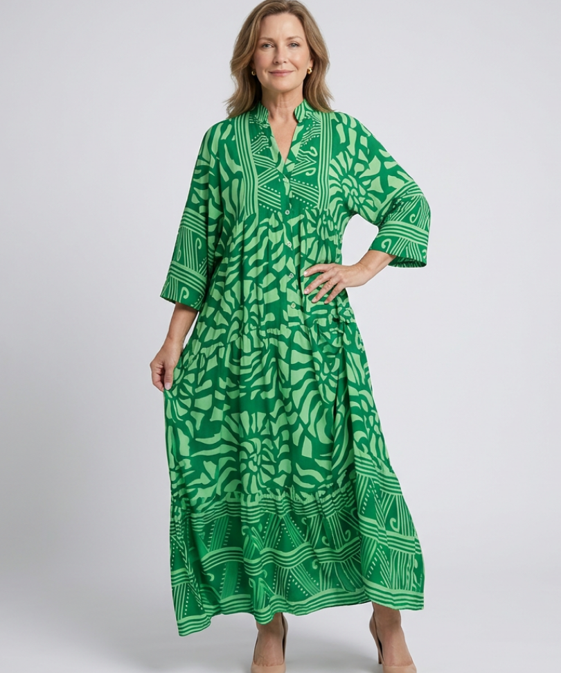 Amandine | Midi Dress with Buttons