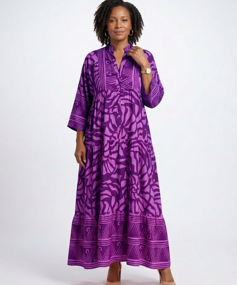 Amandine | Midi Dress with Buttons