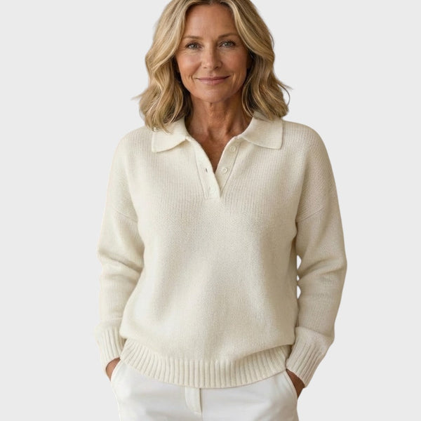 Eliška | Stylish Knitted Sweater with Collar