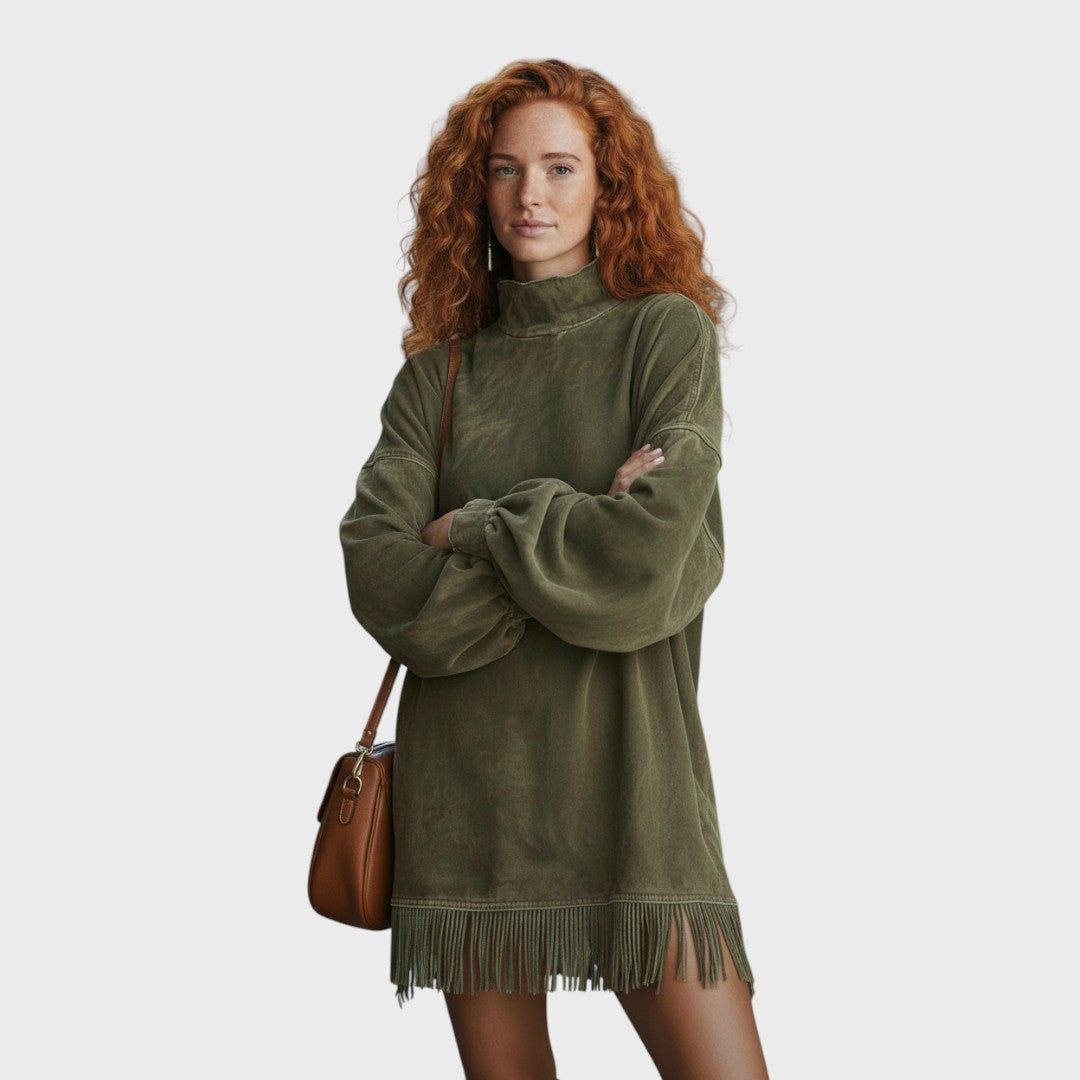 Freya | Suede Tunic with Fringes