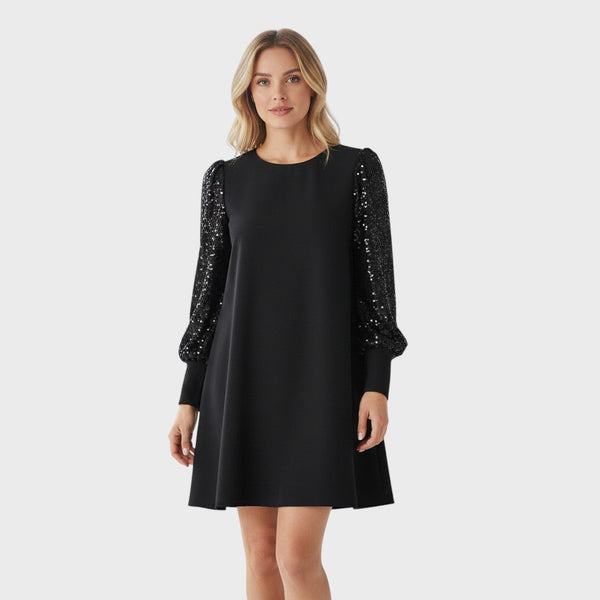 Elena | Cocktail Dress with Sequin Sleeves